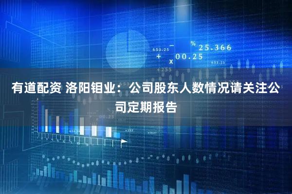 有道配资 洛阳钼业：公司股东人数情况请关注公司定期报告