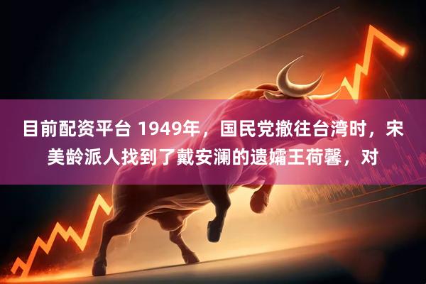 目前配资平台 1949年,国民党撤往台湾时,宋美龄派人找到了戴安澜的遗孀王荷馨,对